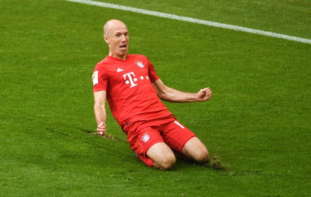 Arjen Robben scored in his final Bayern match. AFP