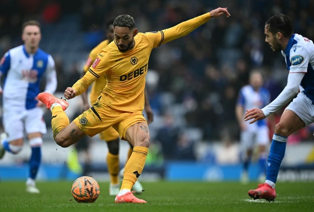 Matheus Cunha scored for Wolves in the FA Cup win at Blackburn. AFP