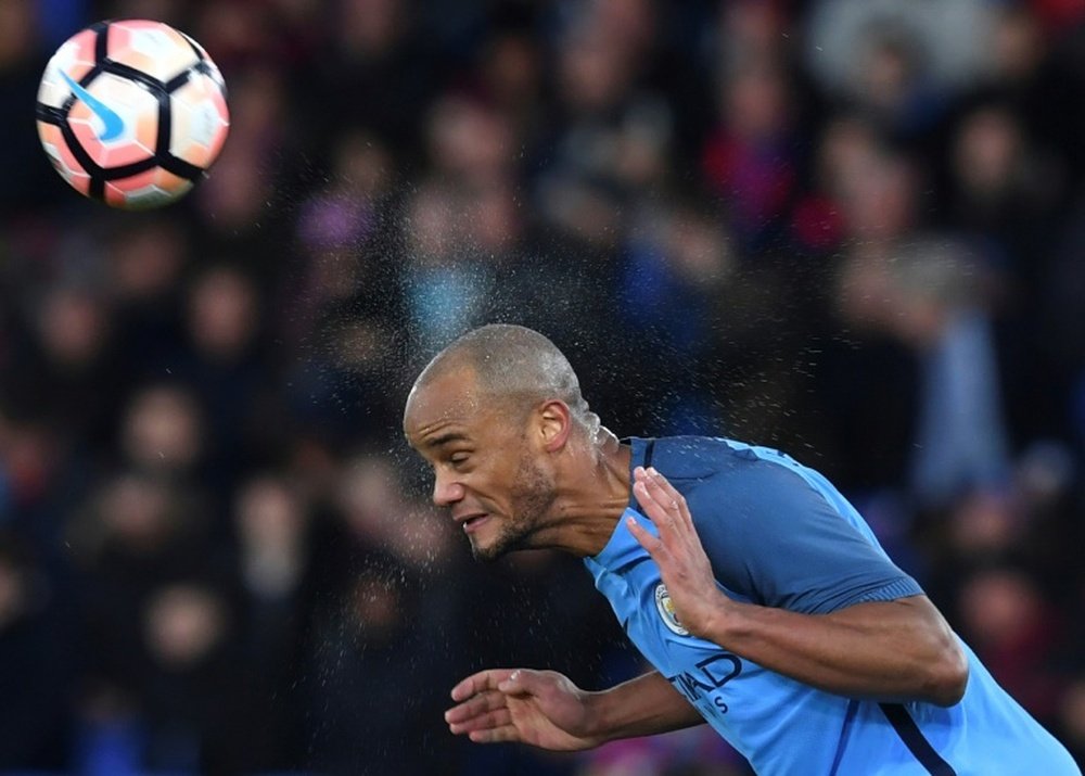 Manchester Citys defender Vincent Kompany