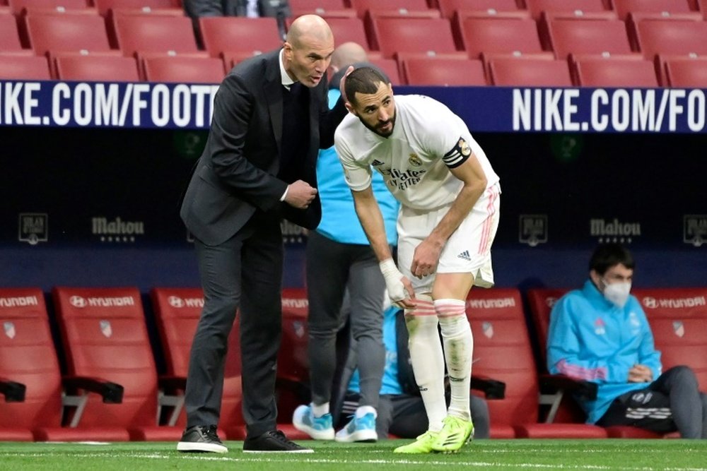 Zidane delight for Benzema ahead of Liga title end game. AFP