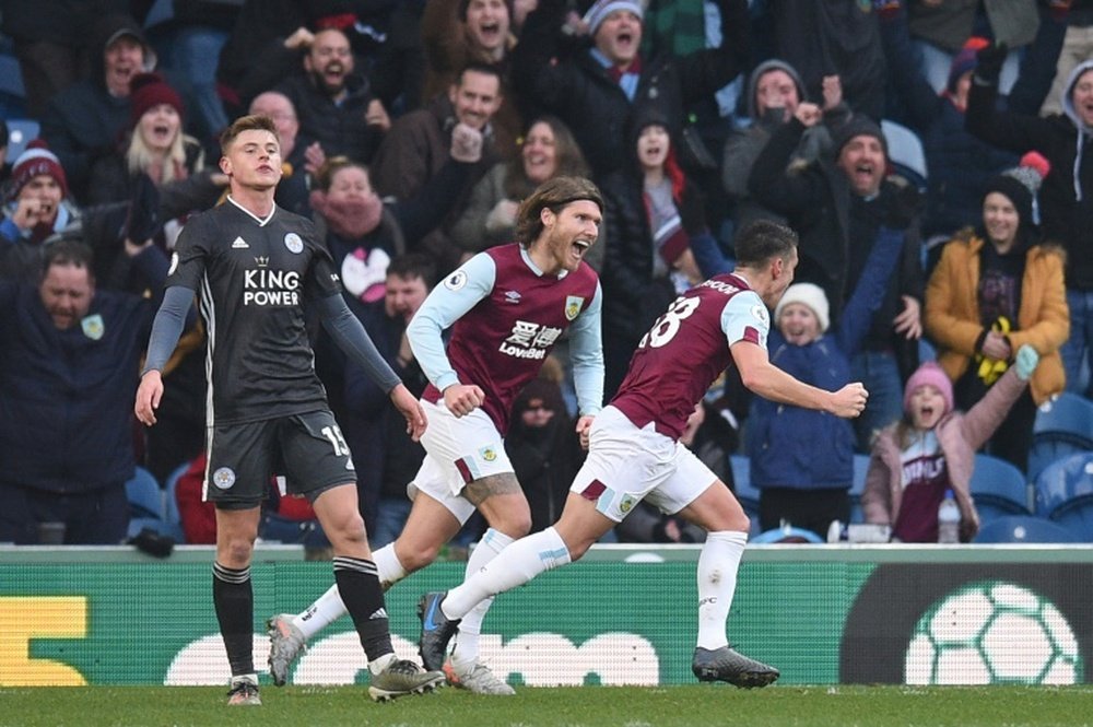 Ashley Westwood gave Burnley the three points v Leicester. AFP