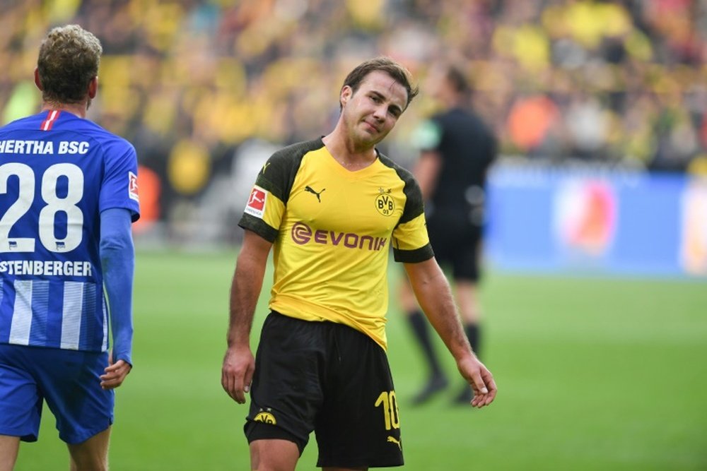 Dortmund conceded late against Hertha. AFP
