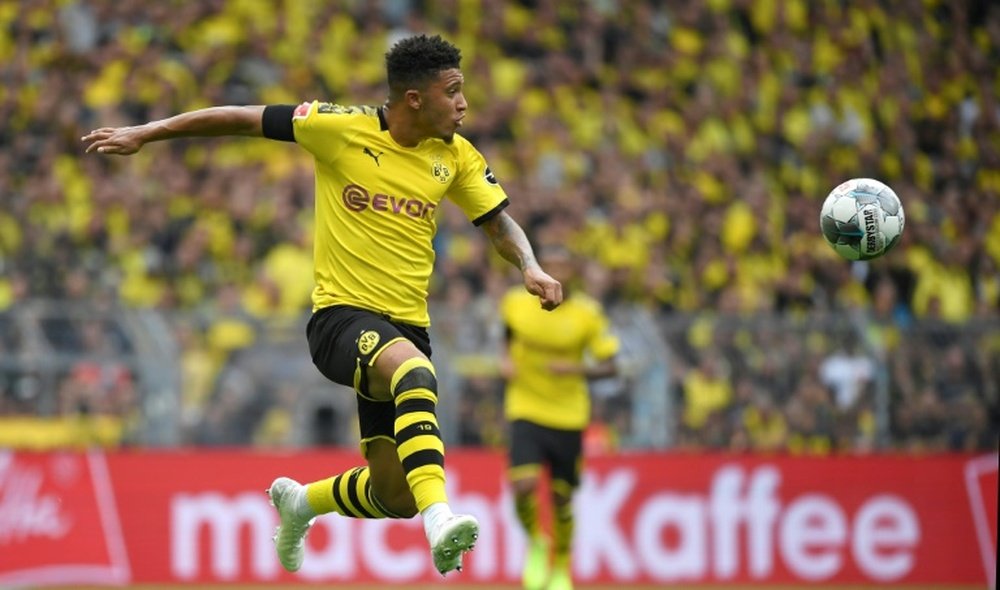 Sancho got on the scoresheet for Dortmund in the win over Augsburg. AFP