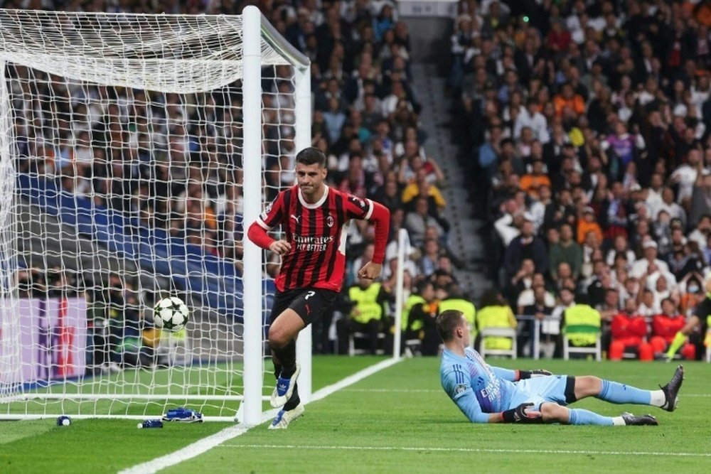 Morata could miss AC Milan's Serie A game at Cagliari. AFP