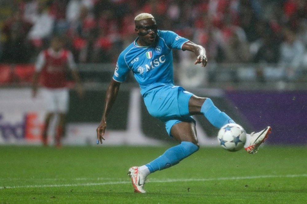 Osimhen is on the radar of Premier League clubs. AFP