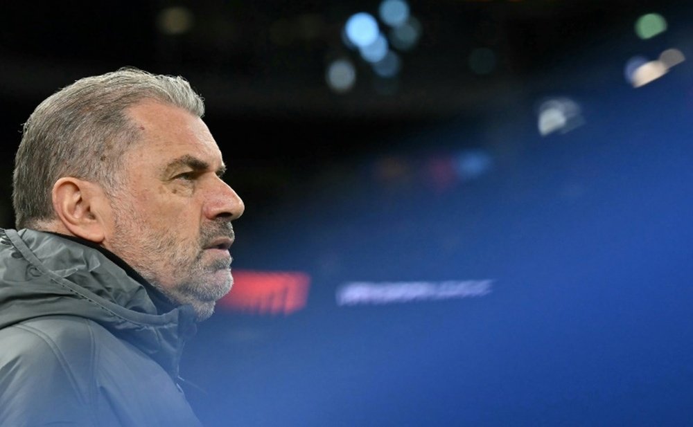 Ange Postecoglou has endured a tough season at Tottenham. AFP