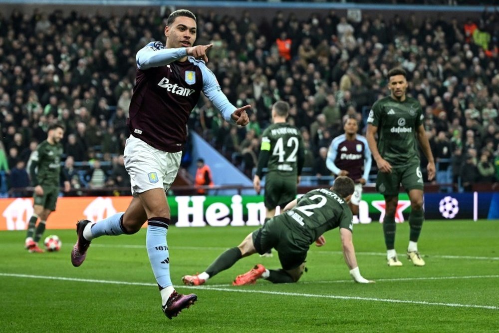 Morgan Rogers scored a hat-trick against Celtic. AFP