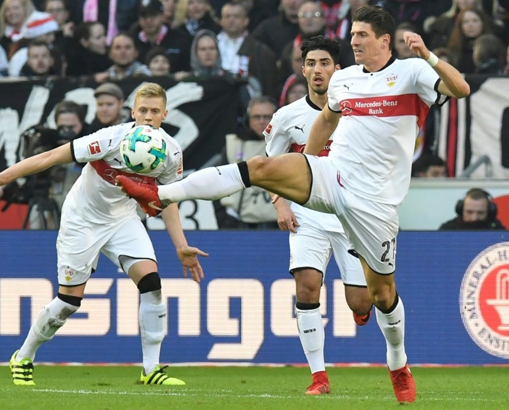 Gomez gives Stuttgart space to breathe. AFP