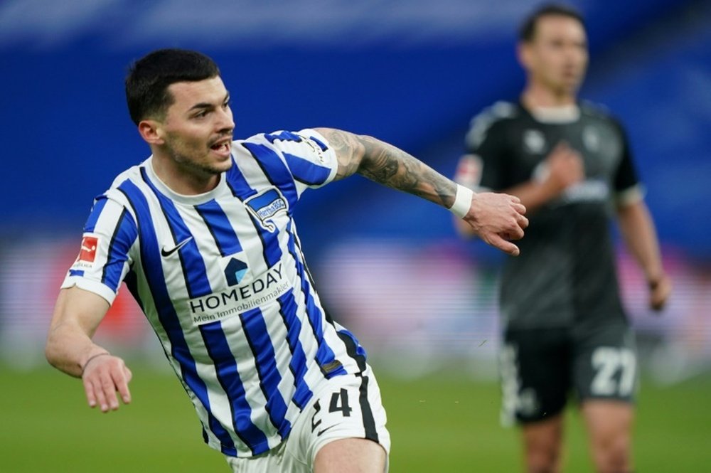 Serbian midfielder Nemanja Radonjic scored Hertha's third of the match. AFP