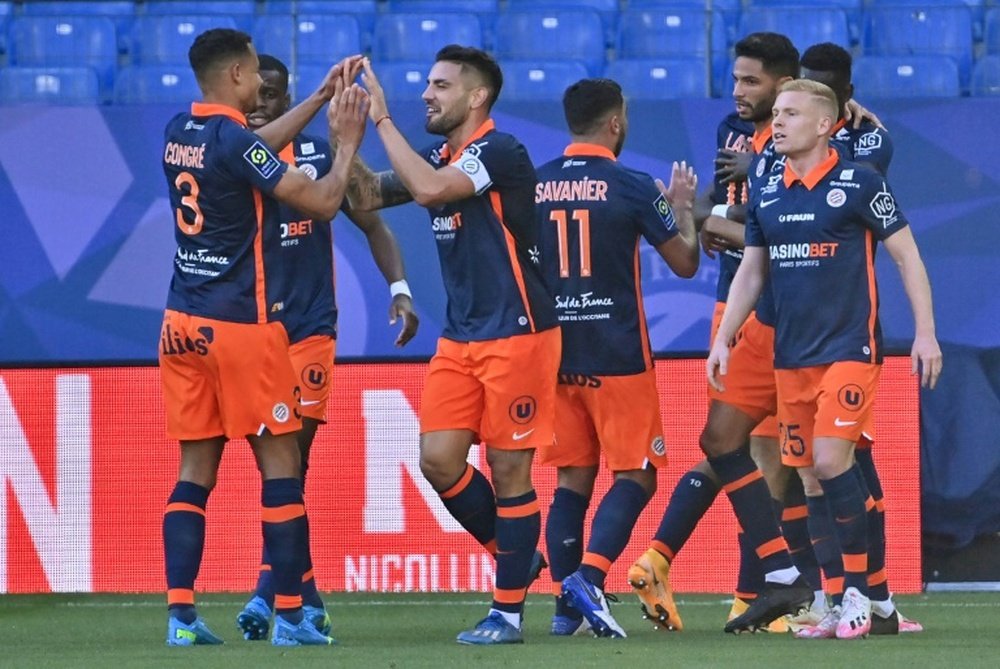 Montpellier win thriller to move joint second in Ligue 1. AFP