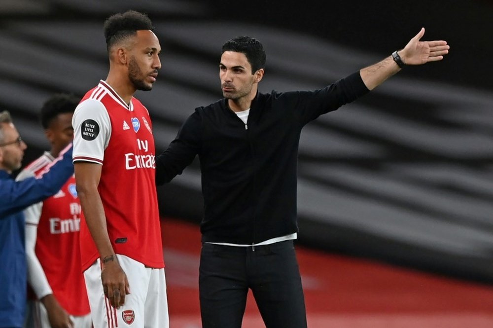 Arteta hopes that Aubameyang stays at Arsenal. AFP