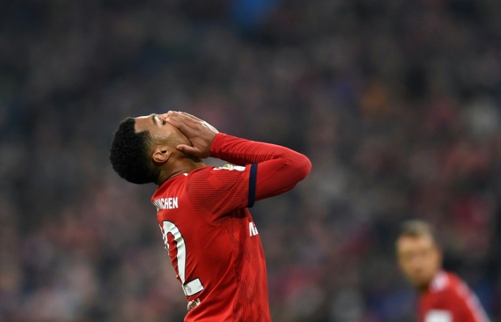 Serge Gnabry reacts in frustration after Bayern could only draw. AFP