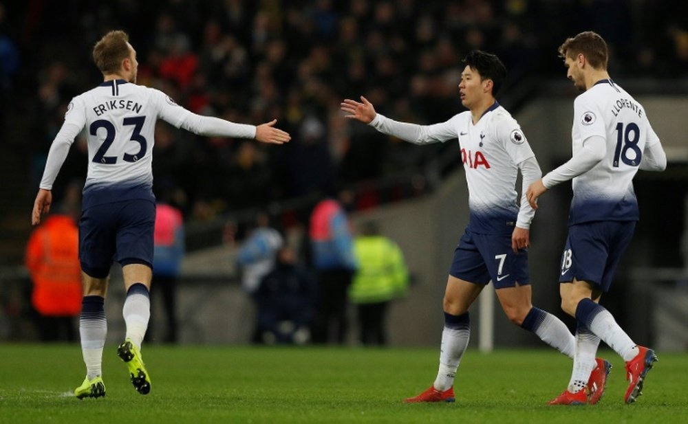 Son made a scoring return after his recent exertions in the Asian Cup. AFP