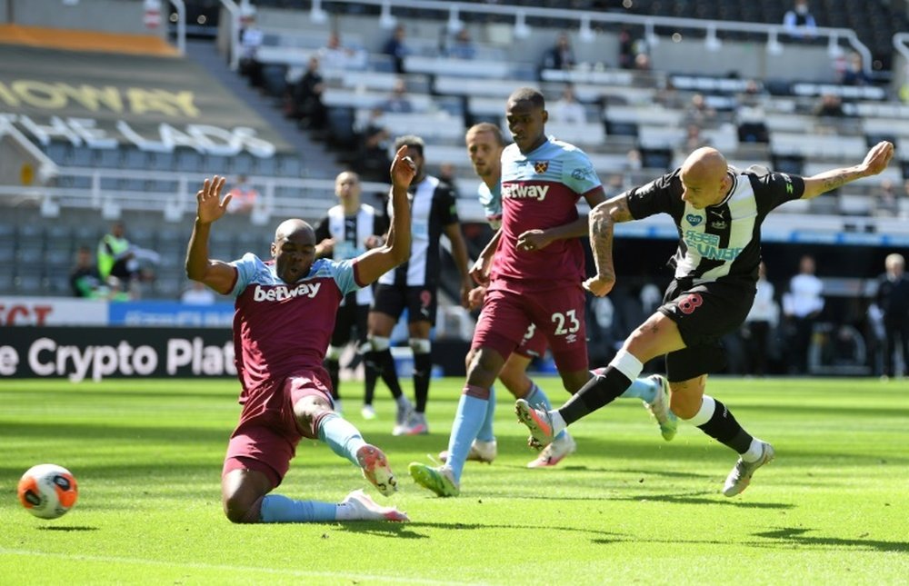 West Ham drew with Newcastle. AFP