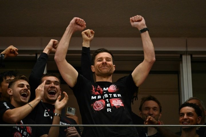 Xabi Alonso said his unbeaten side was not done yet after winning the Bundesliga. AFP