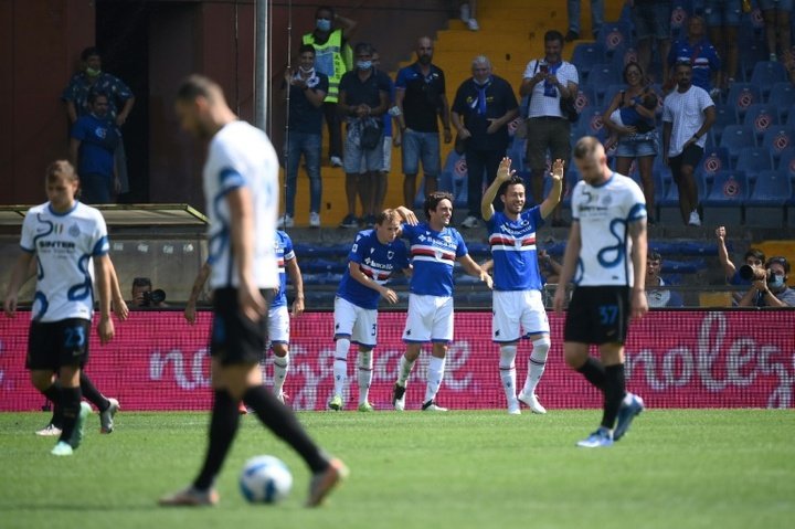 Inter's perfect start ends with Sampdoria draw