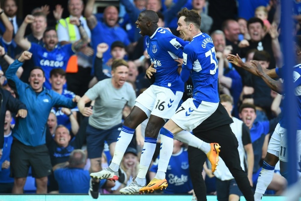 Everton's stay in the English top flight will stretch to 70 years. AFP