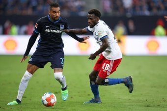 Kevin-Prince Boateng extends at Hertha. AFP