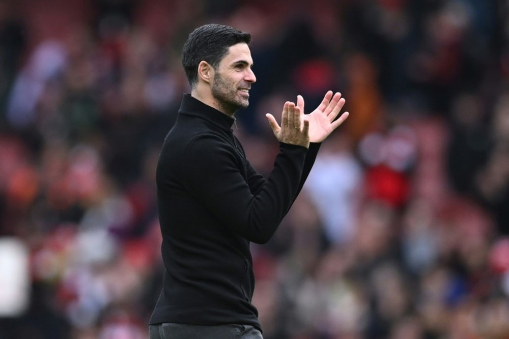 Arsenal sit eight points clear of second-placed Manchester City. AFP