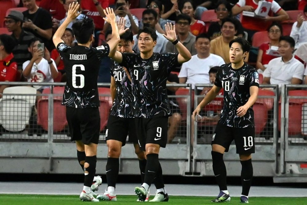 Son stars as South Korea rout Singapore at packed National Stadium. AFP