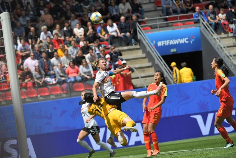 Germany came out on top in tight game. AFP