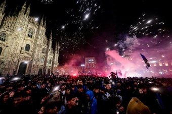Inter have pushed back their title celebration. AFP