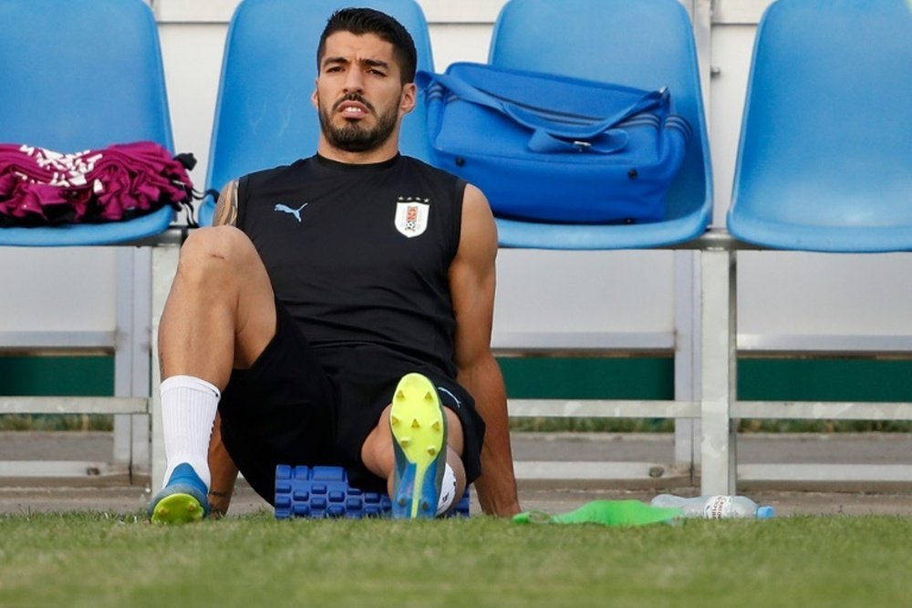 Suarez is fired up. AFP