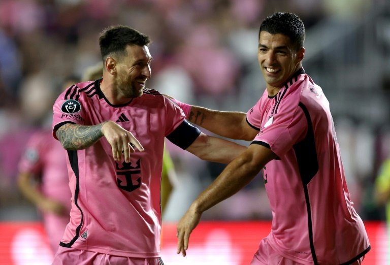Luis Suarez and Lionel Messi were on target as Inter Miami marched into the last eight of the CONCACAF Champions Cup with a 3-1 (5-3 aggregate) win over Nashville on Wednesday.