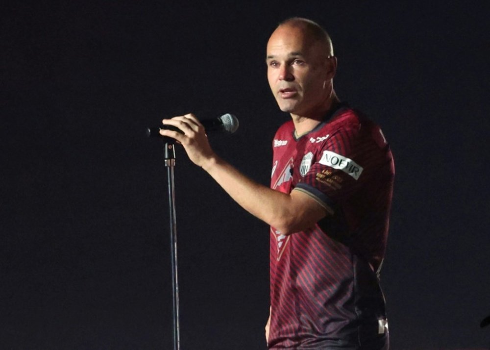 Iniesta spent five years with Japan's Vissel Kobe until 2023. AFP