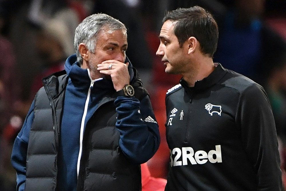 Frank Lampard (R) has a lot of respect for Jose Mourinho (L). AFP