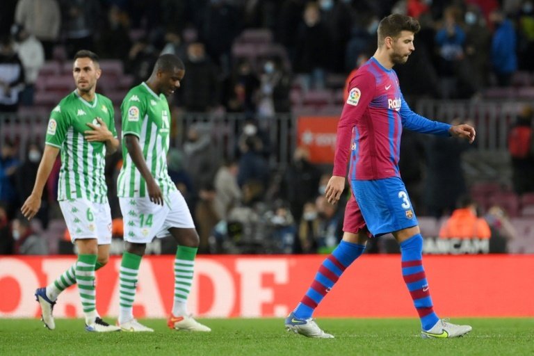 Barcelona suffered a shock 0-1 defeat to Real Betis. AFP