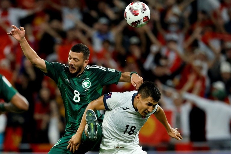 Saudi Arabia reached the knockout rounds after beating Kyrgyzstan. AFP