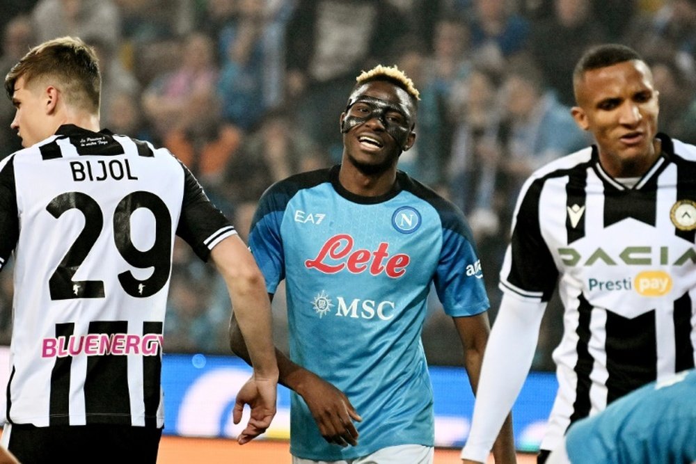 Osimhen has scored 22 Serie A goals this season. AFP