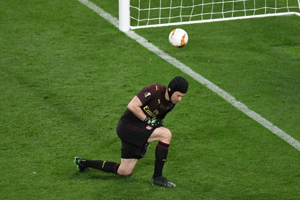 Cech has no regrets after the Europa League final loss to Chelsea. AFP