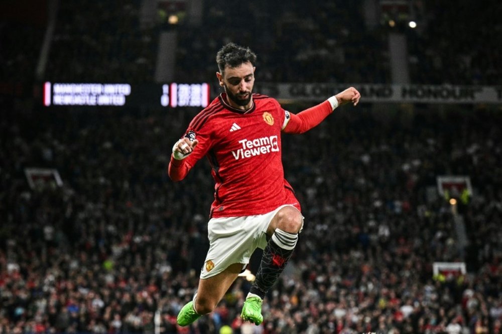 Bruno Fernandes has two years left on his Man United contract. AFP