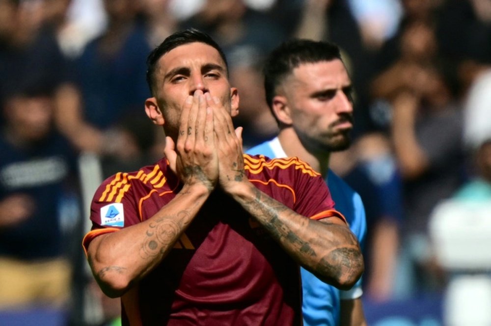 Pellegrini scored Romas derby-winning goal. AFP