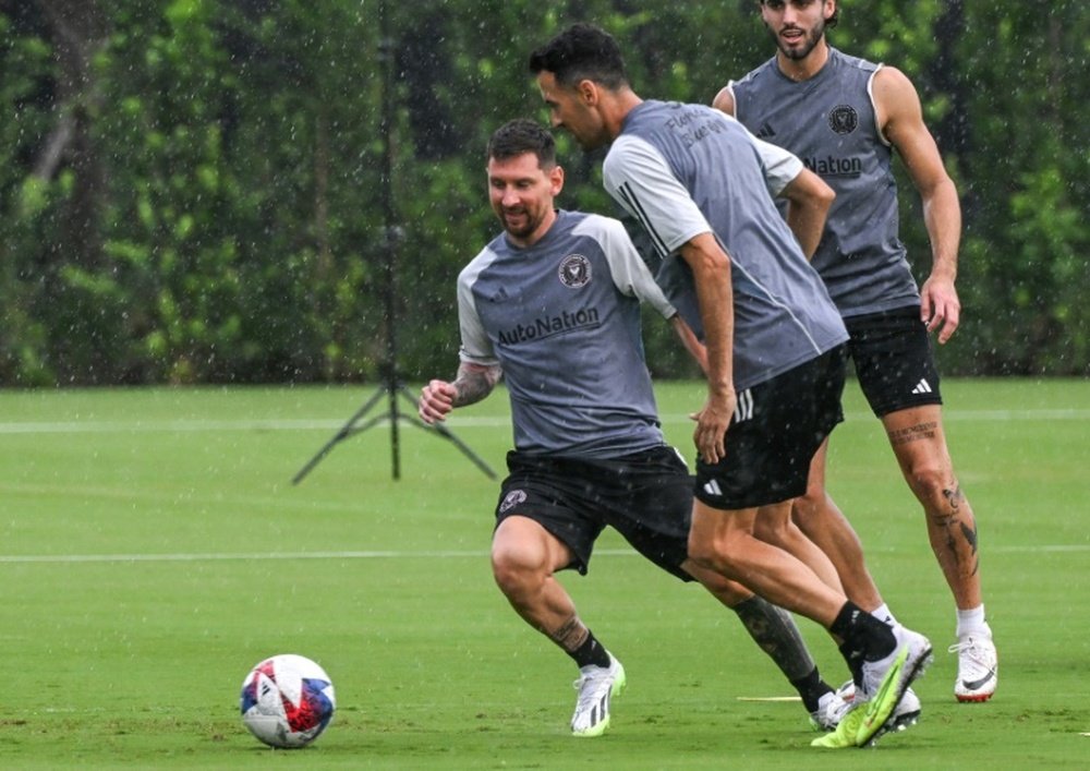 Messi and Busquets are set to make their debuts against Cruz Azul. AFP