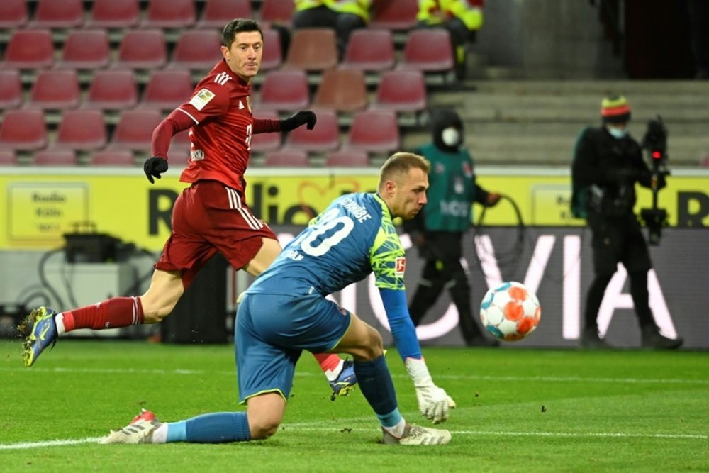 Robert Lewandowski is looking to score more than 41 Bundesliga goals this season. AFP
