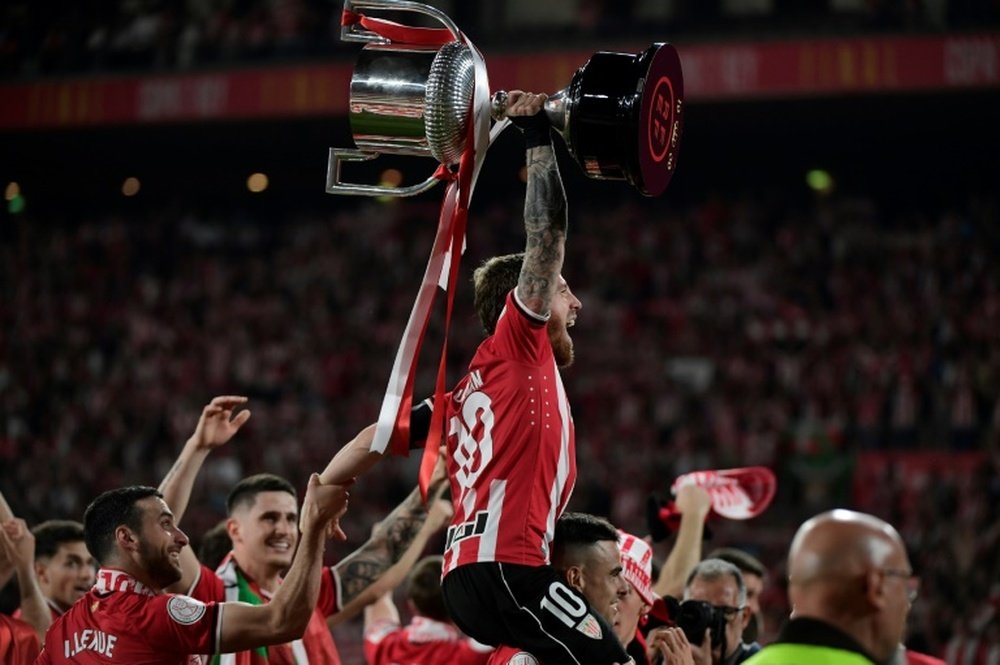 Athletic lifted the Copa del Rey trophy for the 24th time. AFP