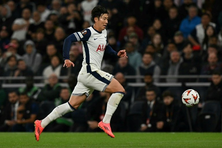 Son limped off with a hamstring injury in the 71st minute of 3-0 win against Qarabag. AFP
