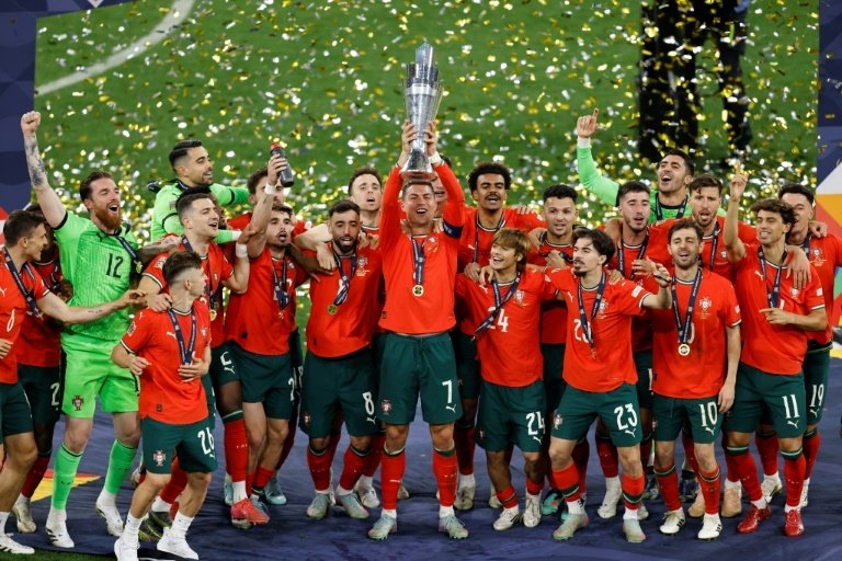Ronaldo's coach and team-mates praised his leadership. AFP
