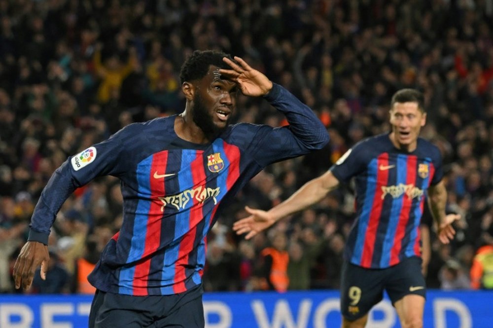 Kessie scored a dramatic late winner for Barcelona against Real Madrid. AFP