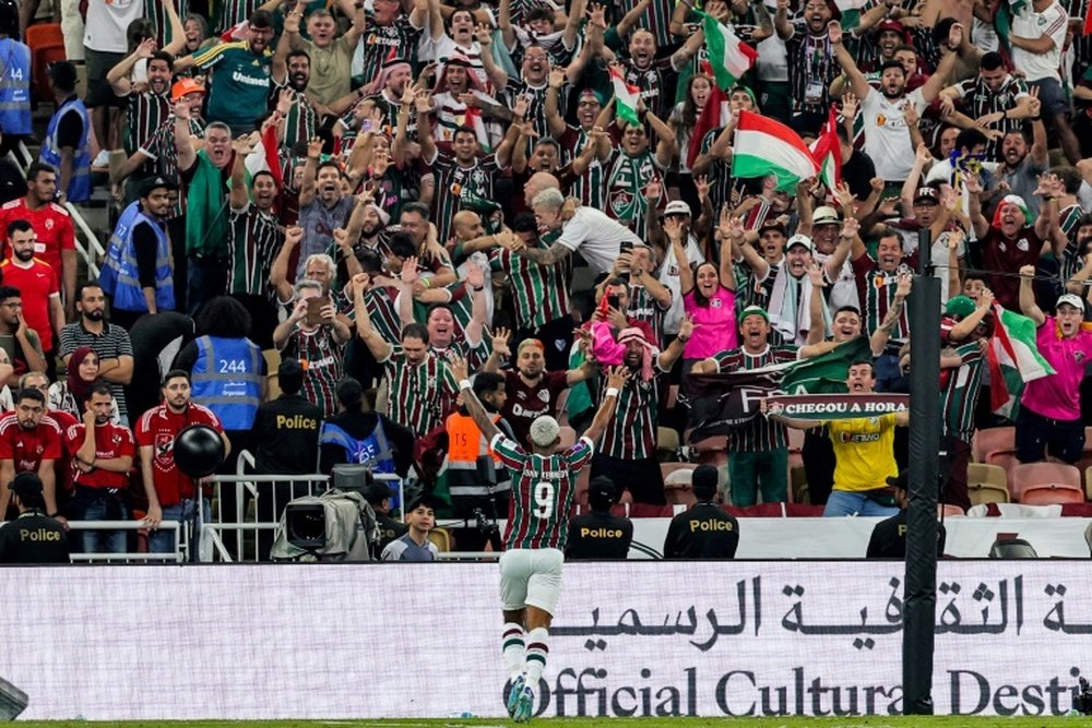 John Kennedy scored Fluminense's second goal in the 2-0 win over Al Ahly. AFP