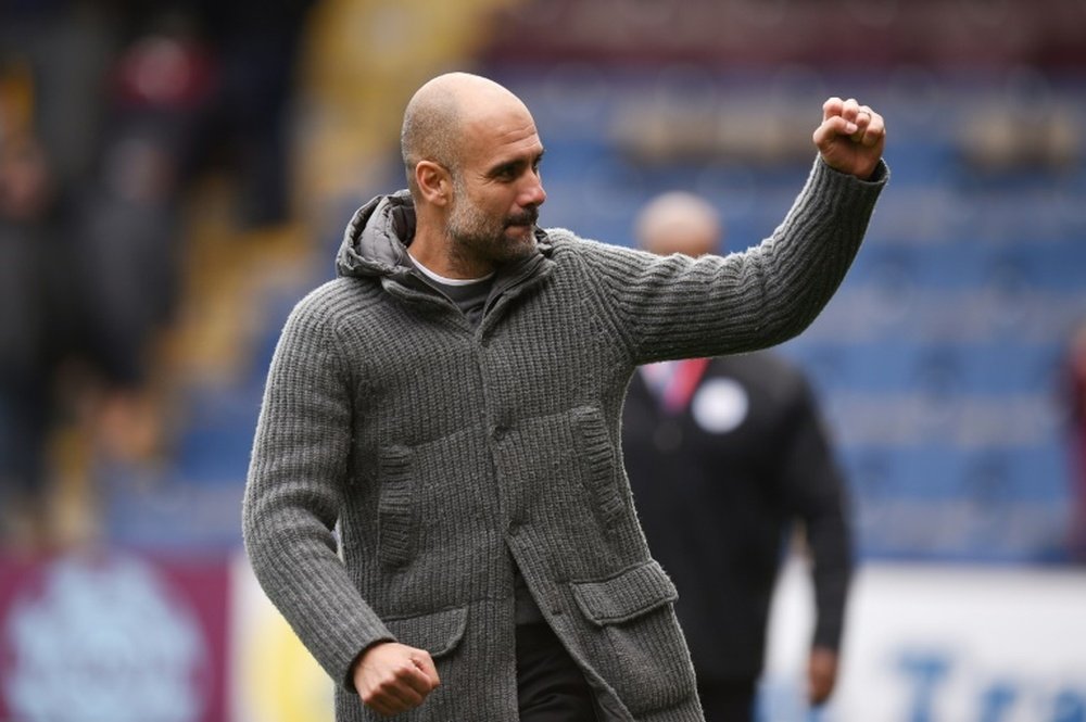 Guardiola's side moved back to the summit of the Premier League on Sunday. AFP