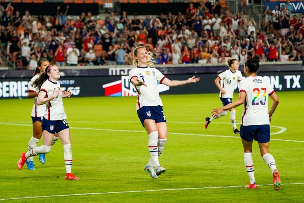 Mewis on target as US extend unbeaten streak. AFP