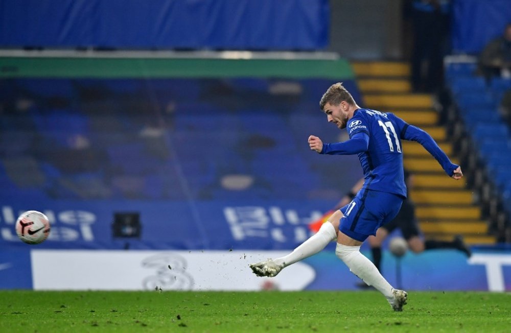 Timo Werner and Chelsea were far too good for Sheff Utd despite falling behind. AFP