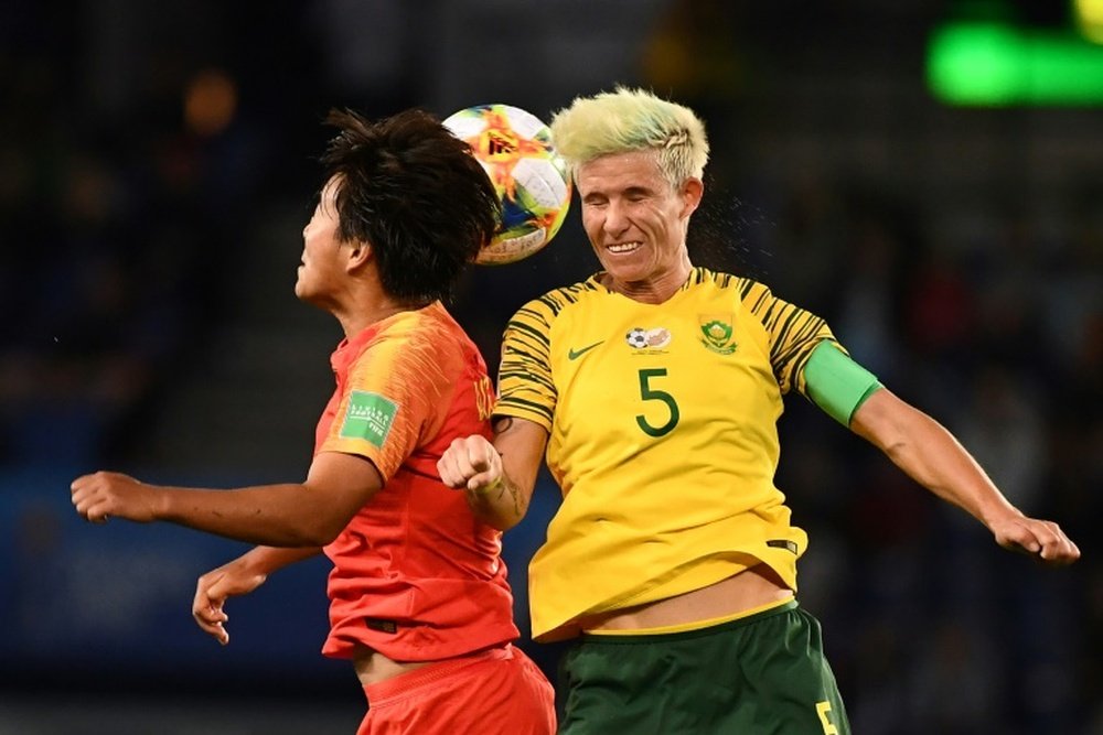 Janine Van Wyk wants her team to keep pushing despite loss to China. AFP