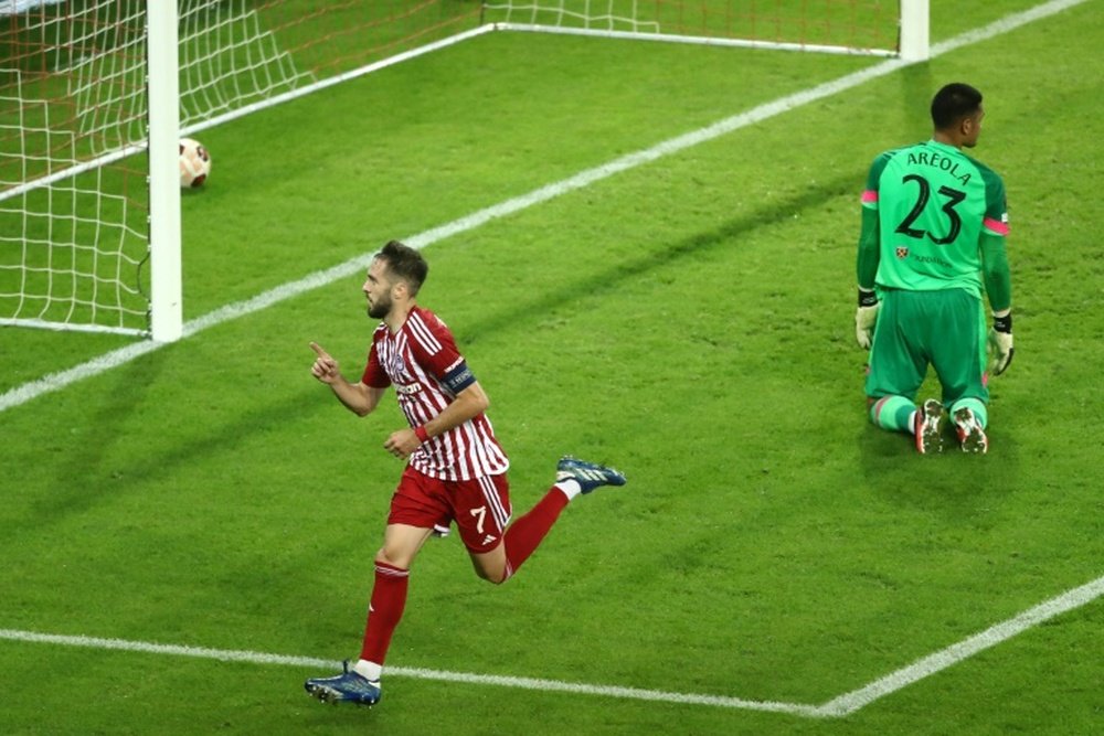 Fourtounis and Rodinei scored the winning goals for Olympiacos. AFP