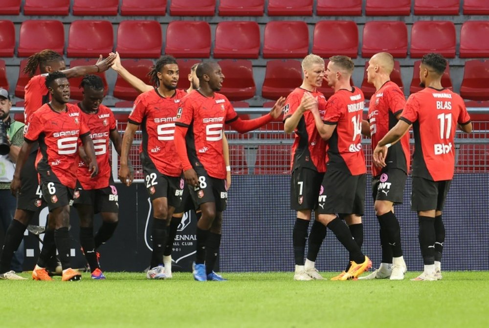 Rennes started brightly and the breakthrough came when Ludovic Blas won a free-kick. AFP