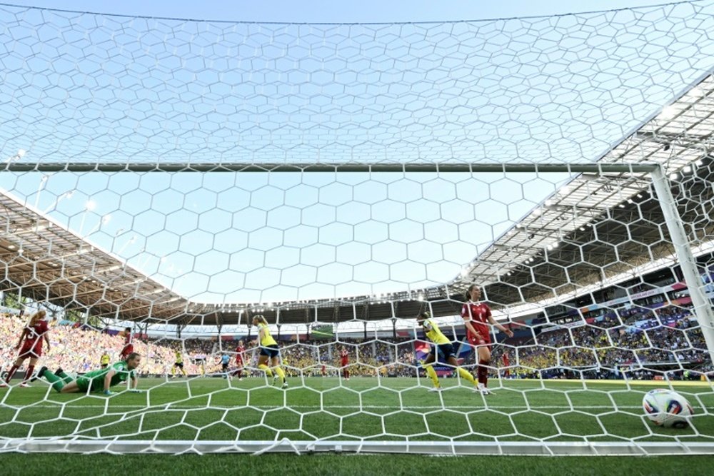 Angeldahl scored for Sweden against Denmark at Womens Euro 2025. AFP